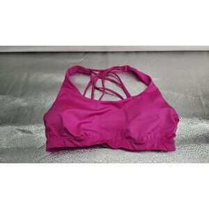 Victorias Secret Womens Large Magenta Pink Cross Back Sports Bra